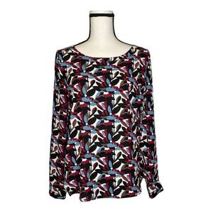 Loft Multicolor Floral Print Blouse - Size Medium